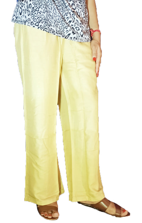 Designer cream Rayon Plazzo for Womens and Girls (D21)