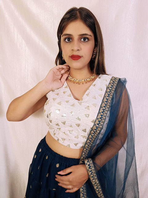 Designer Gold Plated Royal Kundan Necklace with Earrings (D398)