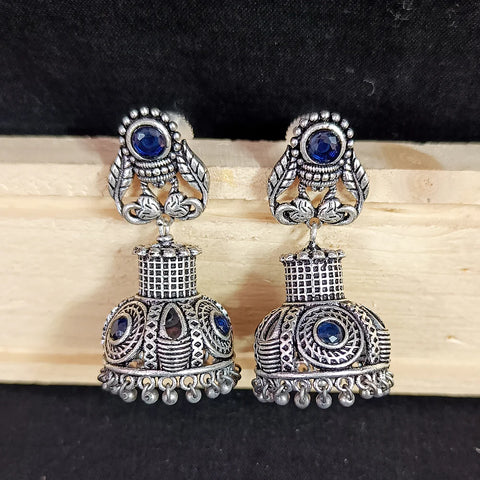 Traditional Style Oxidized Earrings With Beads for Casual Party (E593)