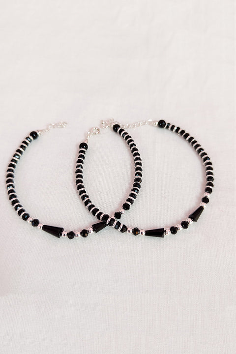 925 Silver Designer Unisex Baby Bangle Set (Design 185)