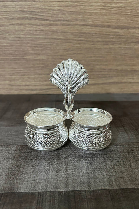 925 Pure Silver Designer Kumkum Box (Design 50)