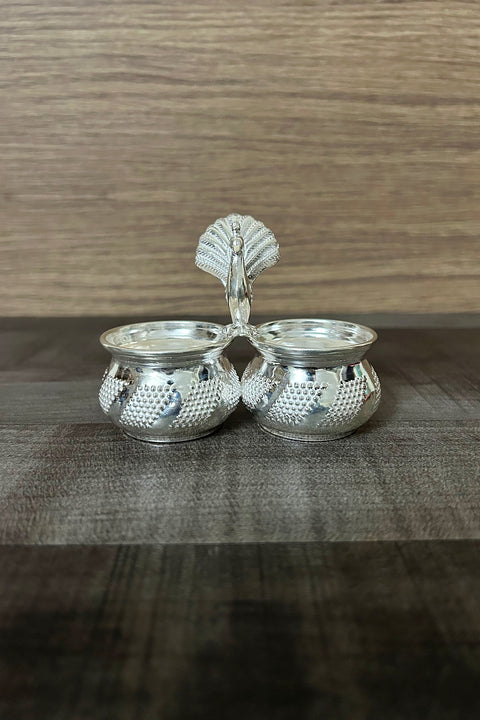 925 Pure Silver Designer Kumkum Box (Design 48)