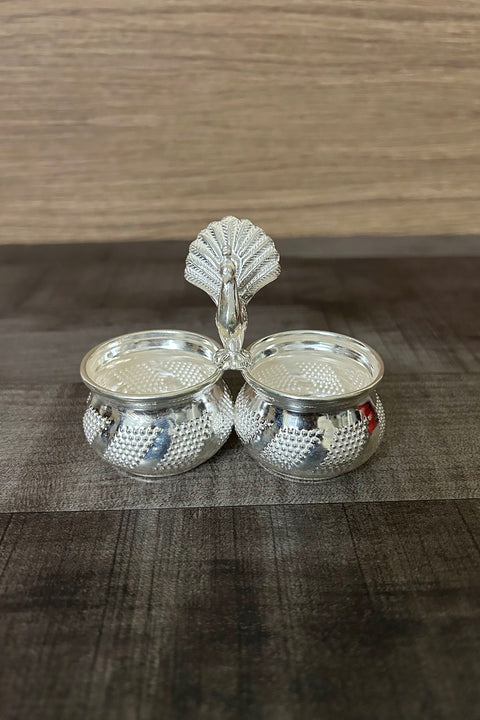 925 Pure Silver Designer Kumkum Box (Design 48)