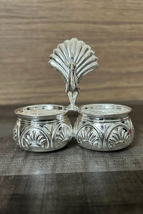 925 Pure Silver Designer Kumkum Box (Design 49)