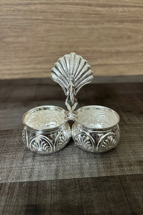 925 Pure Silver Designer Kumkum Box (Design 49)