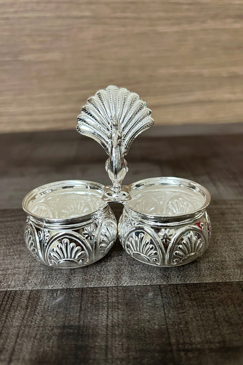 925 Pure Silver Designer Kumkum Box (Design 49)