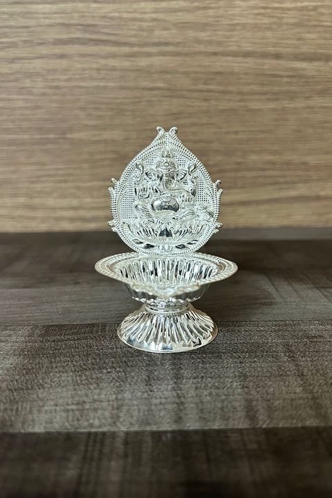 925 Silver Ganesha Diya (Design 75)