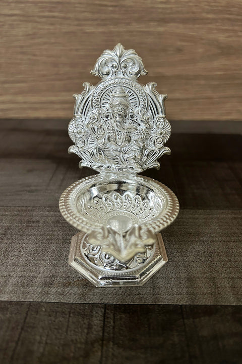 925 Silver Ganesha Diya (Design 76)