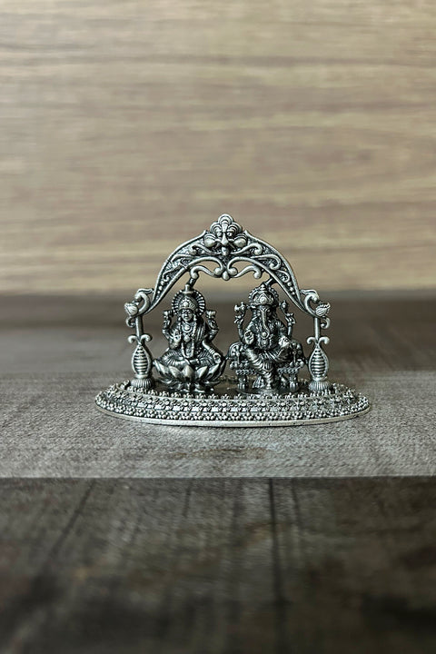 925 Pure Silver Lakshmi Ganesh Idol For House Warming (D20)