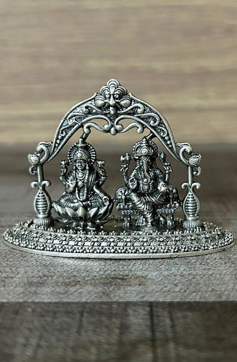 925 Pure Silver Lakshmi Ganesh Idol For House Warming (D20)