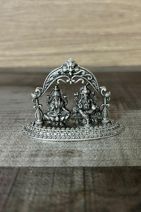 925 Pure Silver Lakshmi Ganesh Idol For House Warming (D20)