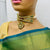 Gold Plated Semi-Precious Ruby & Pearl Choker Kundan Set with Pendant