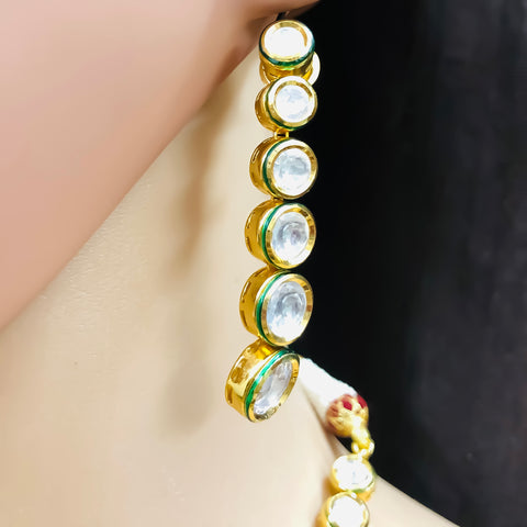 Designer Royal Kundan Necklace with Earrings (D798)