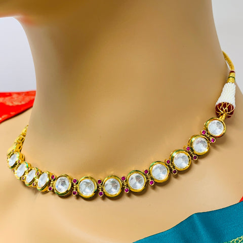 Designer Gold Plated Kundan Set (D134)