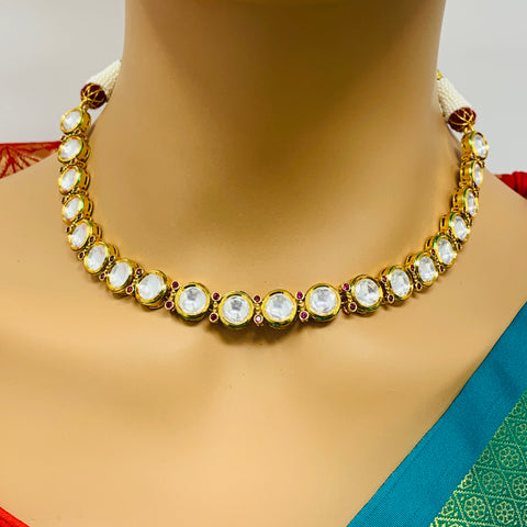 Designer Gold Plated Kundan Set (D134)