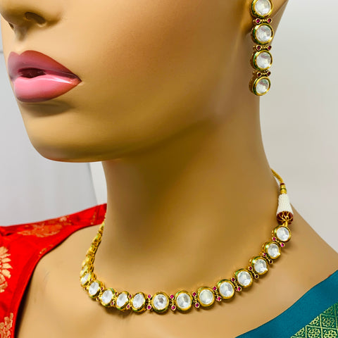 Designer Gold Plated Kundan Set (D134)