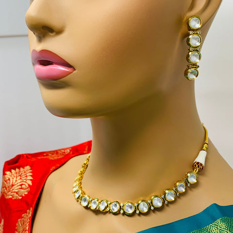 Designer Gold Plated Kundan Set (D134)