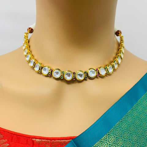 Designer Gold Plated Kundan Set (D134)