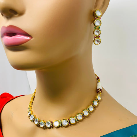 Designer Gold Plated Kundan Set (D134)