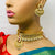Designer Gold Plated Royal Kundan Necklace with Earrings (D487)