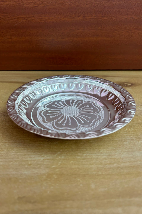 925 Solid Silver 5.5 Inches Designer Plate (Design 37)