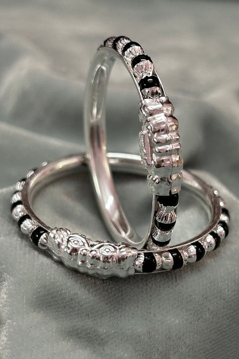 925 Silver Designer Unisex Baby Bangle Set (Design 186)