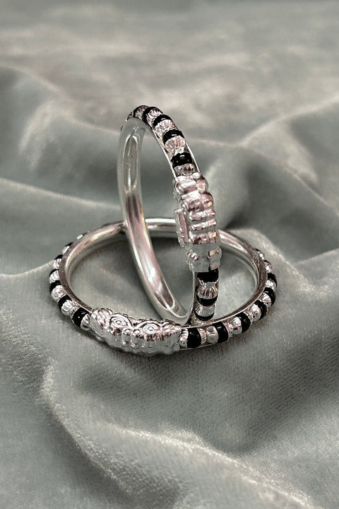 925 Silver Designer Unisex Baby Bangle Set (Design 186)