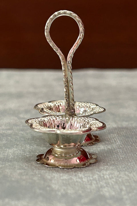 925 Pure Silver Designer Kumkum Box (Design 84)