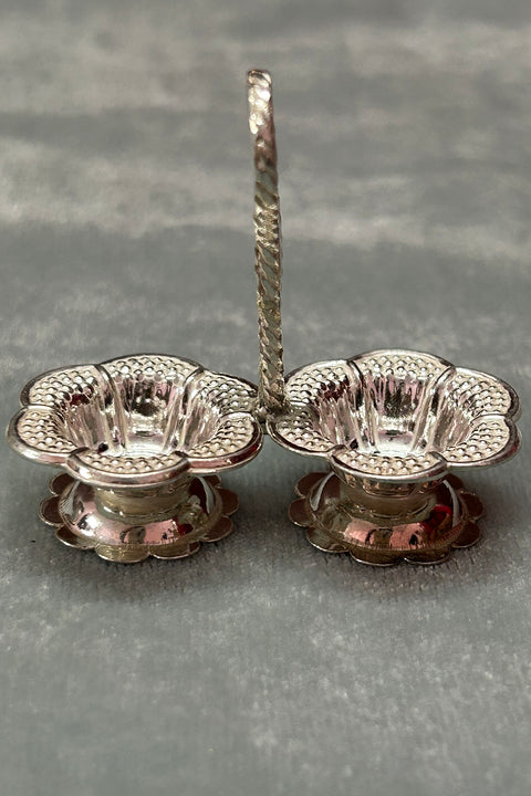 925 Pure Silver Designer Kumkum Box (Design 84)