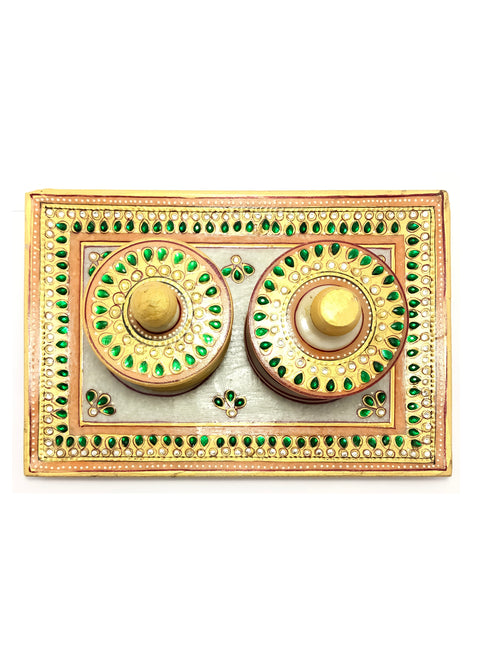 Marble Handicraft Tray Set Rectangle Shape Gift Item (D47)