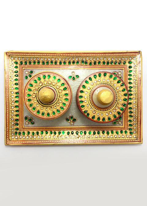 Marble Handicraft Tray Set Rectangle Shape Gift Item (D47)