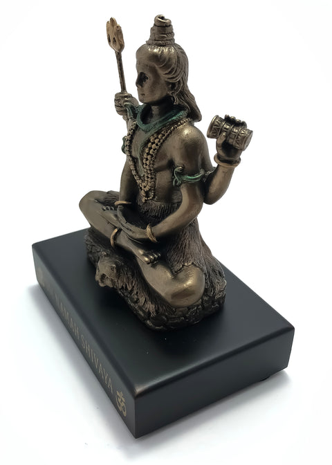 Handicraft Bronze Shiva Statue For Puja Car Dashboard OM Namah Shivaya God Idols (D41)