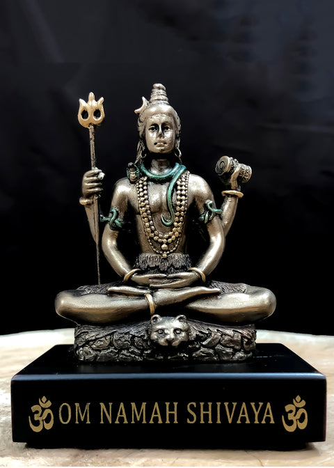 Handicraft Bronze Shiva Statue For Puja Car Dashboard OM Namah Shivaya God Idols (D41)