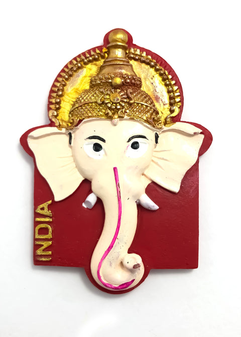 Resin Ganesh Head Fridge Magnet (D53)