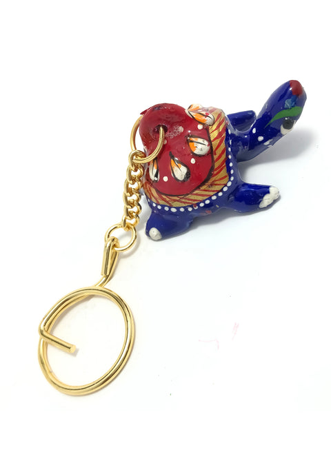 Metal Minakari Tortoise Keychain Red Color (D58)