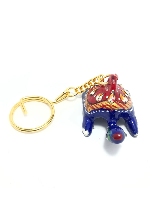 Metal Minakari Tortoise Keychain Red Color (D58)