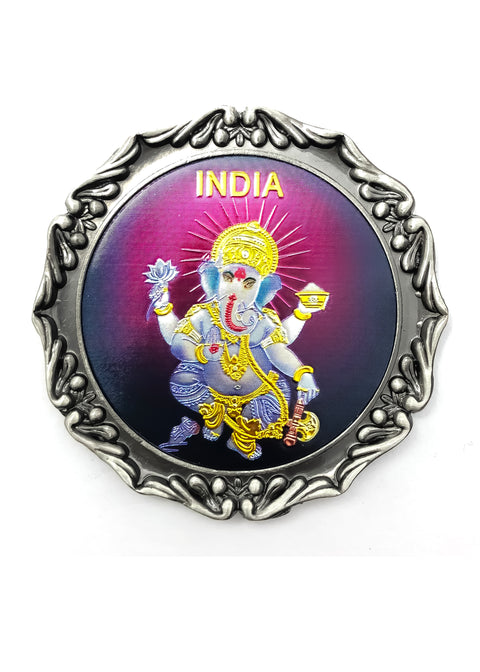 Ganesh Fridge Magnet Plate with Stand for Office Table Decor and Home (D72)