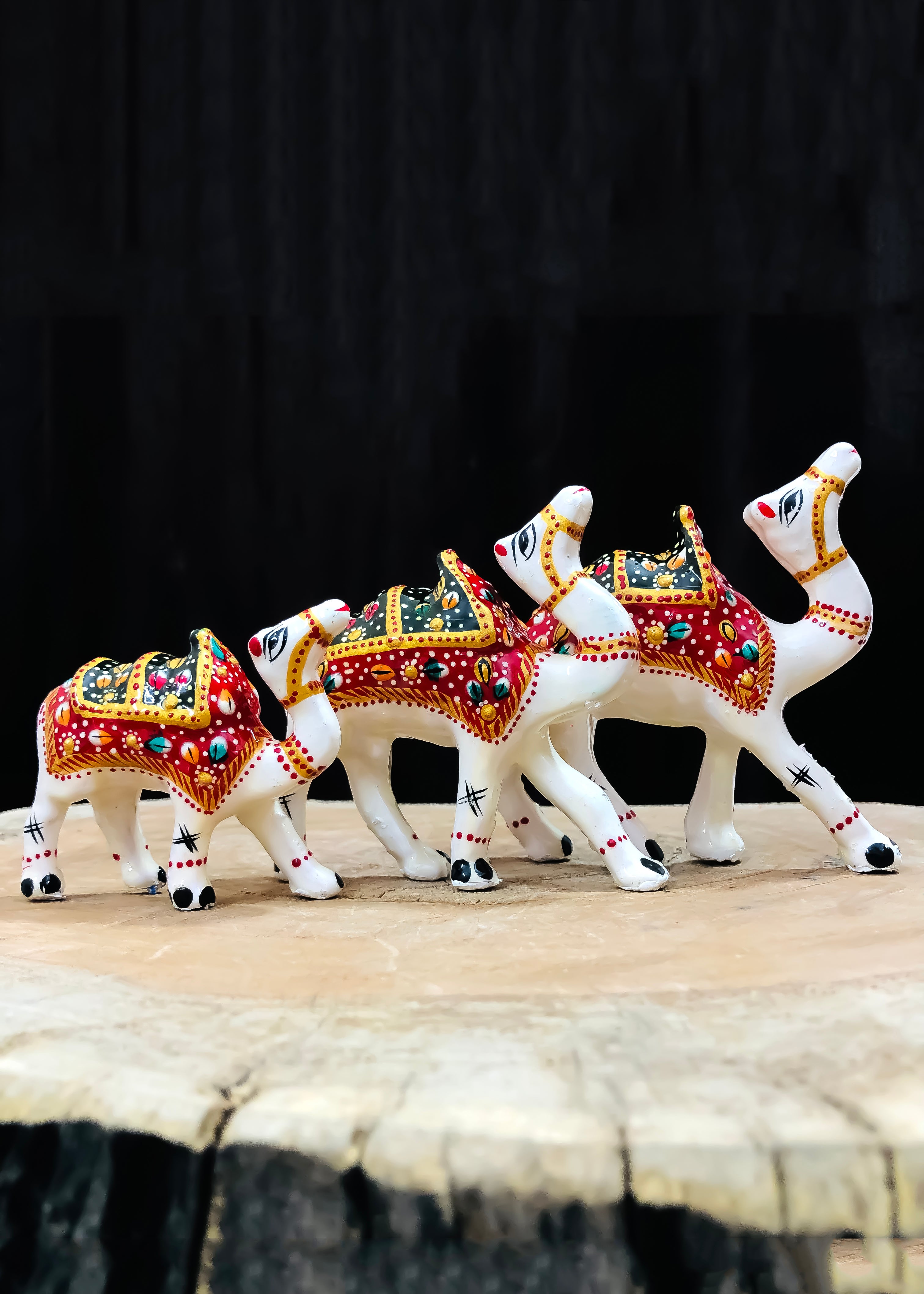 Camel Family Set of 3 In White Color Home Decorative Items Showpiece G ...