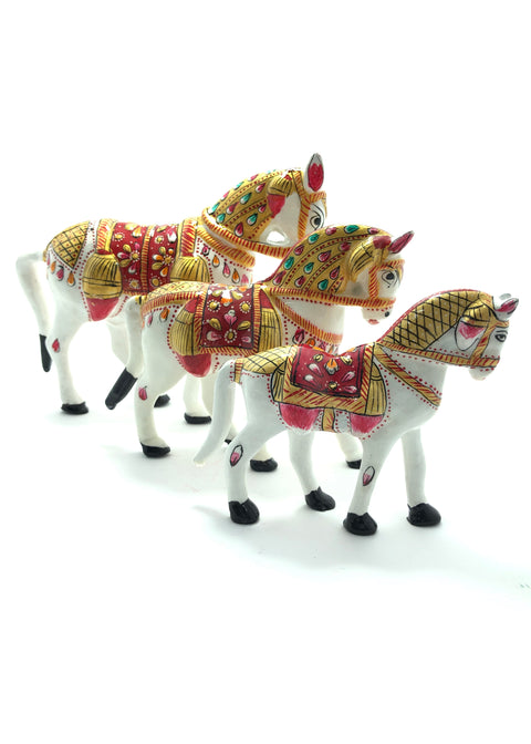 Decorative Rajasthani Design Horse Showpiece for Home, Office, Table Decor, Best Return Gift Showpiece (D102)