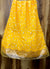 Yellow Color Lehenga Skirt with Sequins Work in Net (D15)