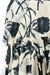 Cream & Black Printed Pre-Draped Saree Set (D42)