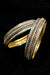 Designer Gold Plated American Diamond Bangle/Bracelet (D145)