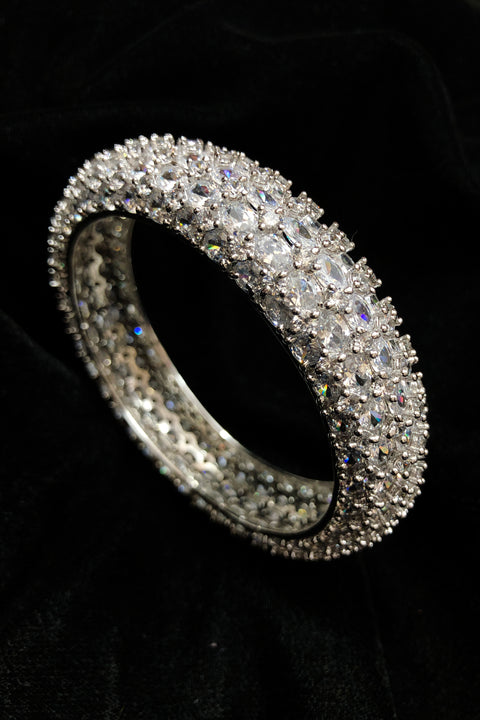 Diamond silver-tone Bracelet American Crystal Stone Bracelet for Women and Girls (D146)