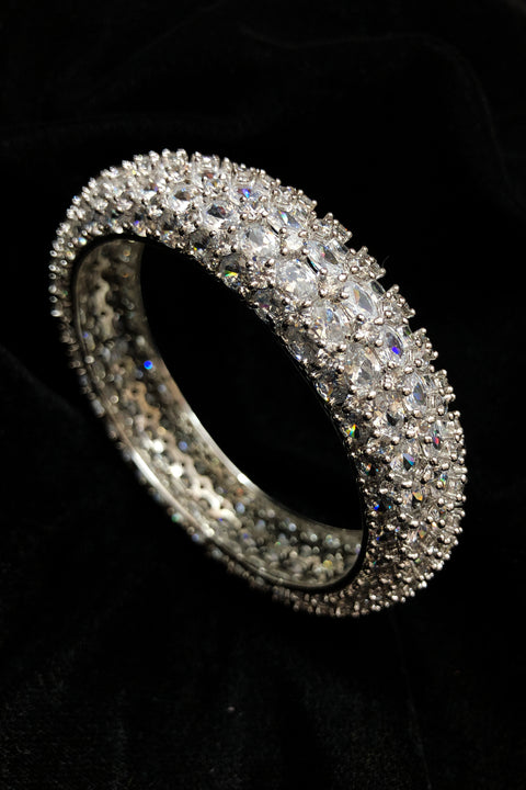 Diamond silver-tone Bracelet American Crystal Stone Bracelet for Women and Girls (D146)