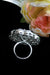 Silver Plated American Diamond Floral Ring (D201)