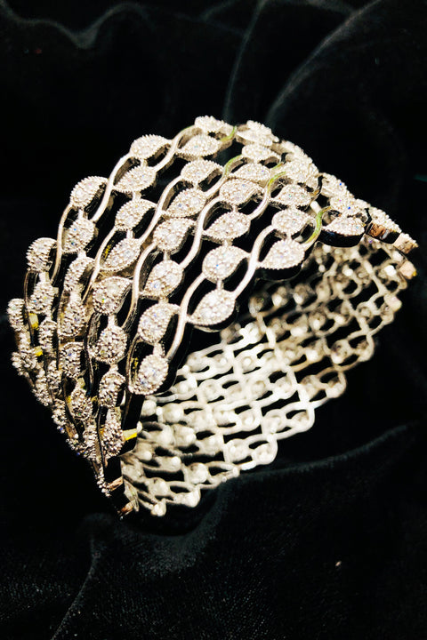 Diamond silver-tone Bracelet American Crystal Stone Bracelet for Women and Girls (D143)