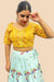 Yellow Colored Designer Georgette Sequins Blouse For Party Wear (D1673)