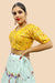 Yellow Colored Designer Georgette Sequins Blouse For Party Wear (D1673)