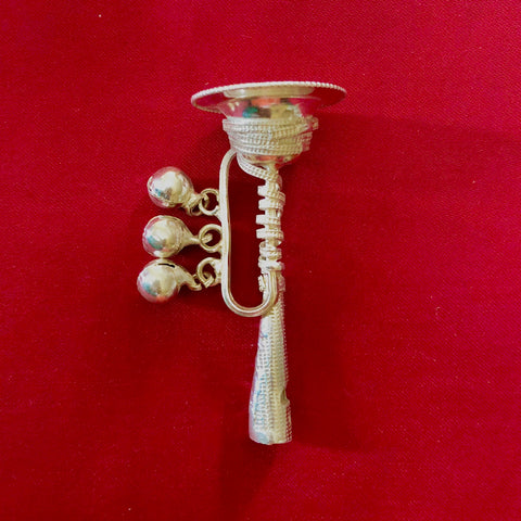 Pure Silver Baby Rattle with Whistle (D8)