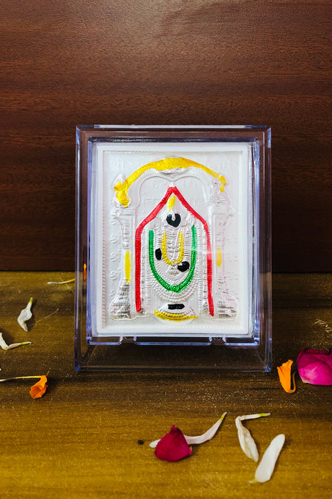 Tirupathi Bala Ji Pure Silver Frame for Housewarming, Gift and Pooja 4.2 x 3.5 (Inches)